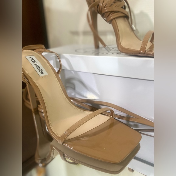 🤎NEVER WORN! Steve Madden Heels | Wrap-Around | Tan | Size 9.5 | 4.5 in. - Picture 14 of 15